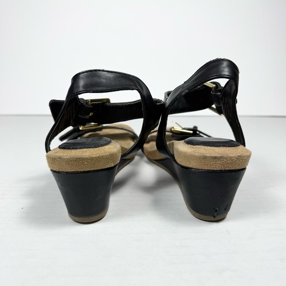 Giani Bernini Bryana Wedge Sandal Black open Toe Womens Size 6 - Picture 3 of 11